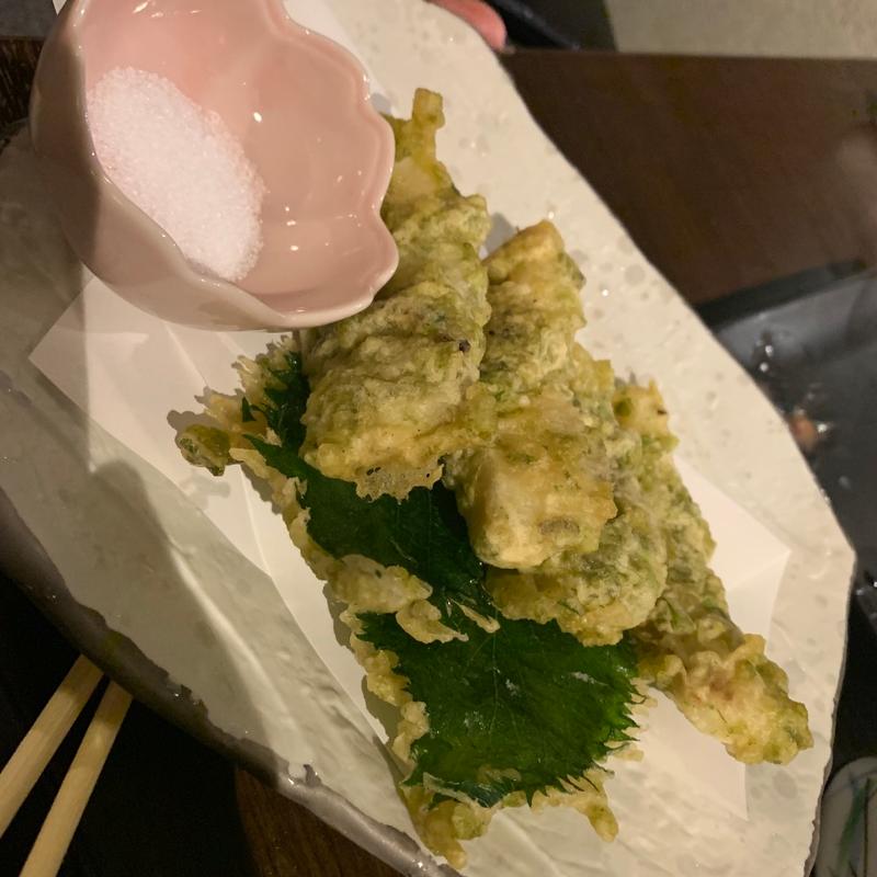 本日の揚げ物　真鯛の磯辺揚げ(海鮮食堂『en』)