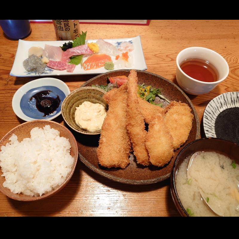 刺身・フライ盛り定食(中むら )