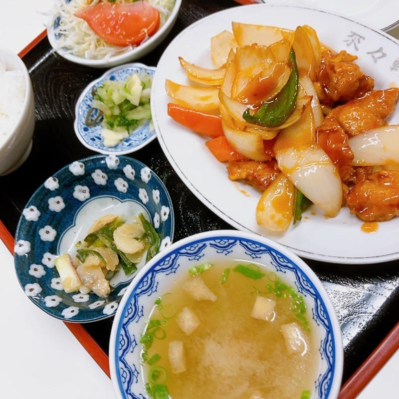 酢豚定食(来々軒 牛田店)
