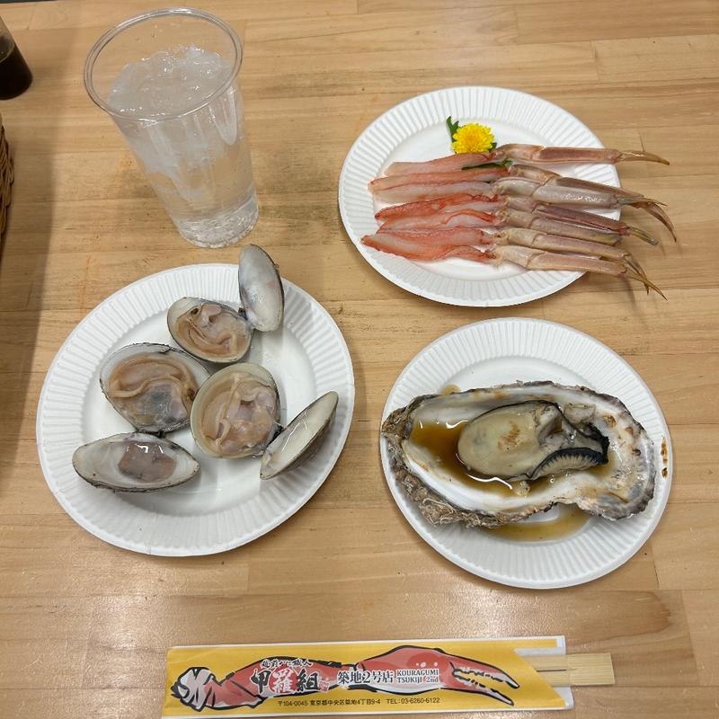 ズワイ刺し(甲羅組(こうらぐみ) 築地２号店)