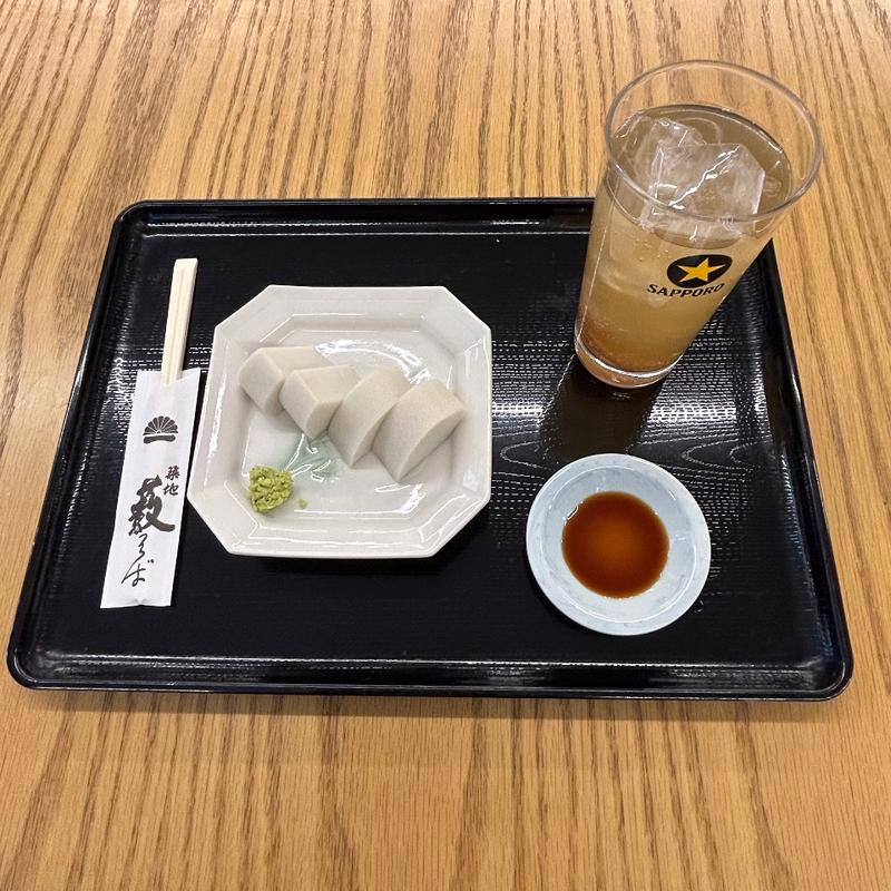 板わさ(築地薮そば)