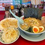 ネギ味噌ラーメン、半ライス、ネギ別皿