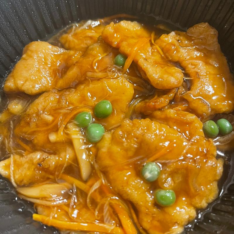 豚肉の甘酢あんかけ(珉珉)