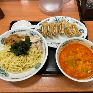 ピリ辛とんこつつけ麺（餃子セット）(日高屋 東武動物公園店 )