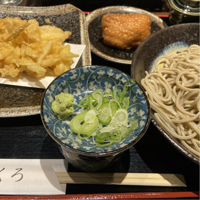 筍かき揚げ蕎麦(蕎麦切り くろ)