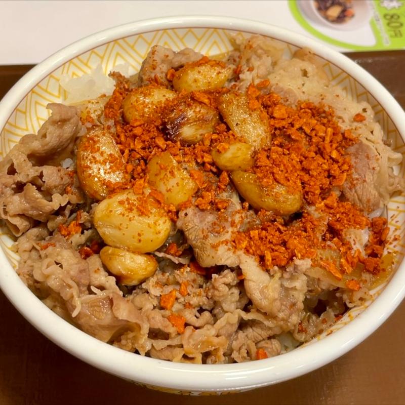 にんにくファイヤー牛丼(すき家 京成津田沼駅北店 )