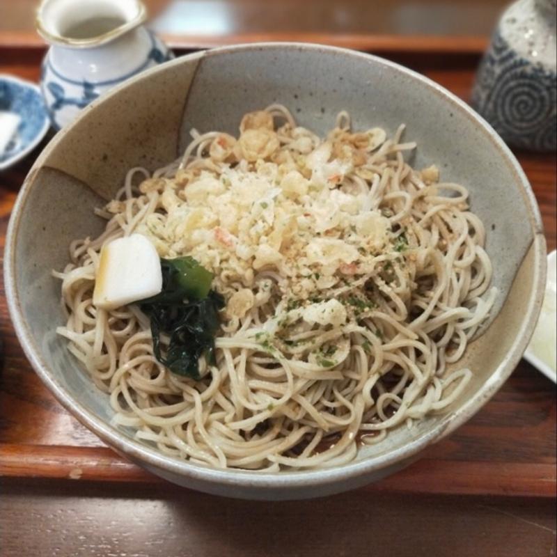 冷やしたぬき蕎麦(笊蕎麦 ふくや)