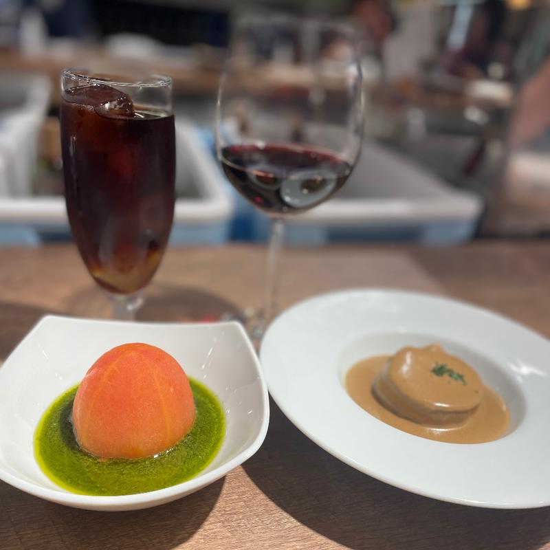 大根 ポルチーニ茸のクリームソース(赤白)