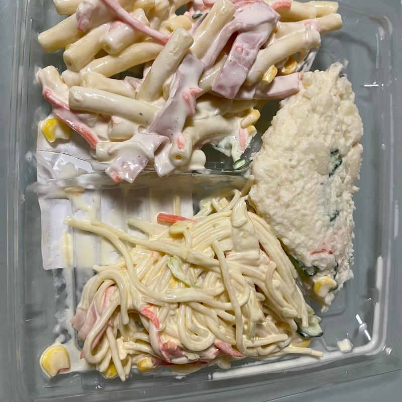 サラダ3種盛り  ポテト  マカロニ  スパゲッティサラダ(ザ・ビッグ浜松葵町店)