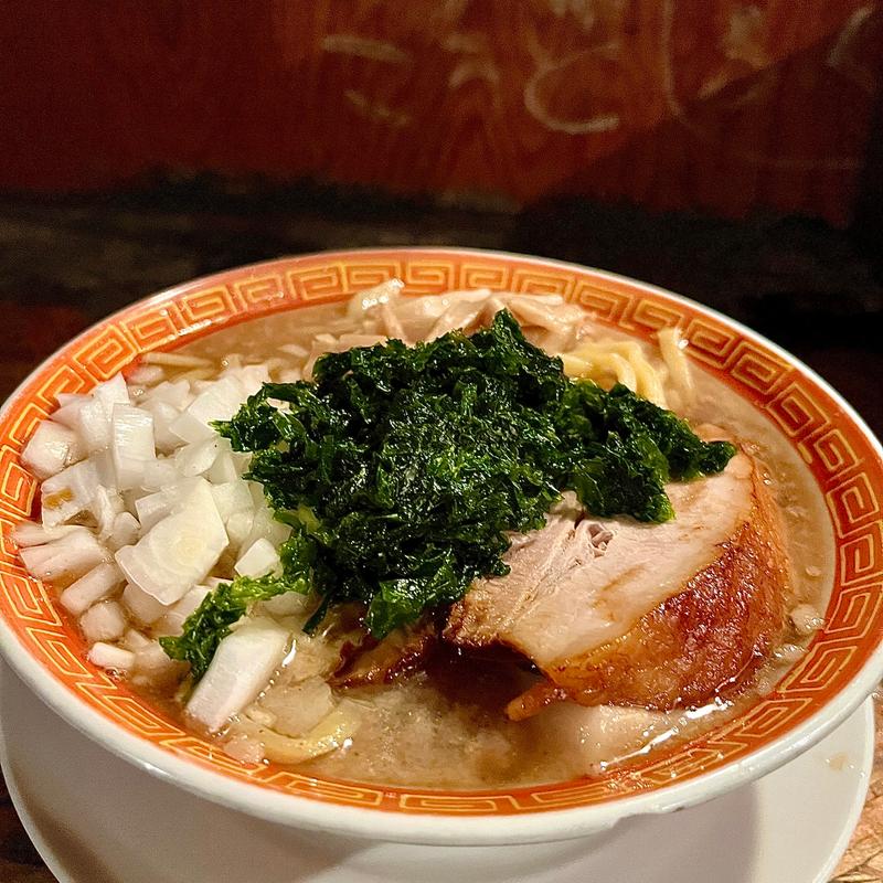 燕参上 (あおさトッピング)(男そば 連獅子 )