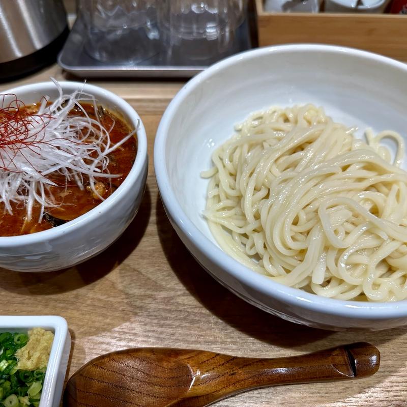 旨辛坦々つけ汁うどん(手打ちうどん七福人)