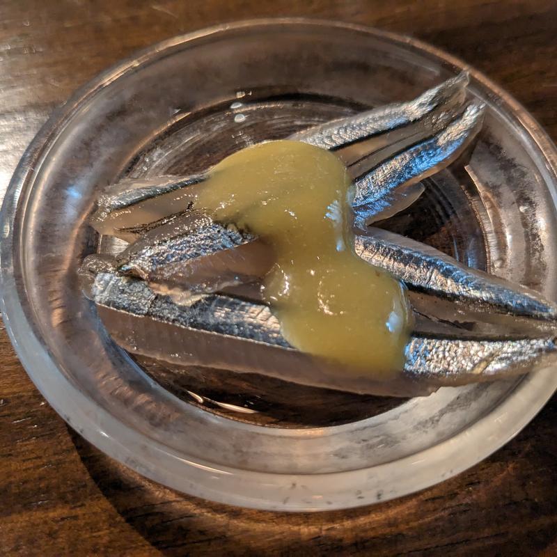 きびなご辛子味噌(おまかせ寿司 すしのすけ)