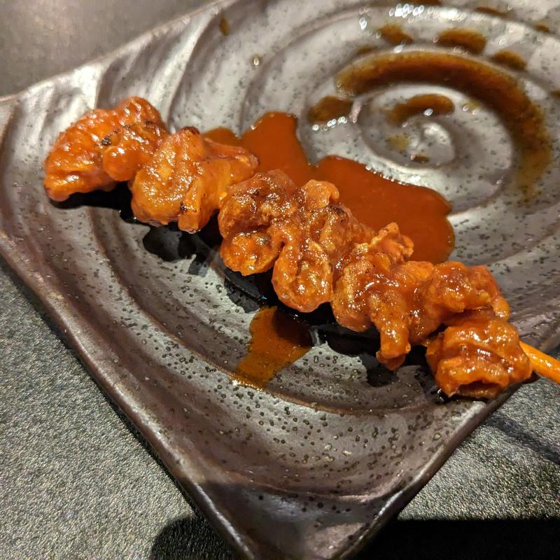 秘伝かわ串　激辛ダレ(水炊き・焼鳥・鶏餃子 とりいちず 渋谷センター街店)