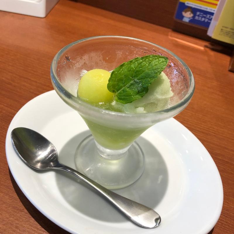 メロンのゼリー仕立て(デニーズ 岩槻インター店)
