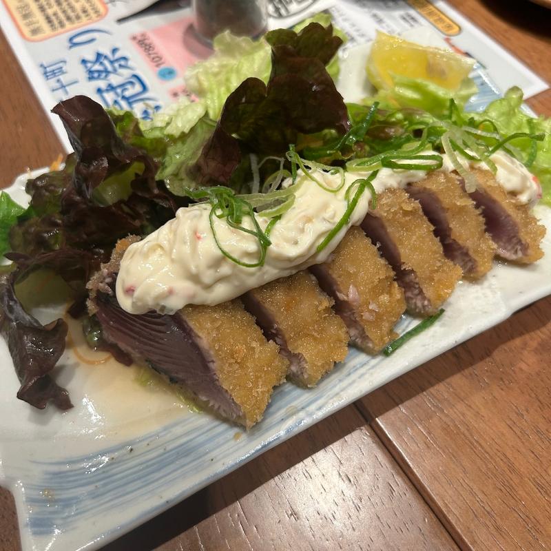 かつおのレアカツ南蛮揚げ　自家製タルタルソース(土佐清水ワールド 梅田ギャザ阪急店)
