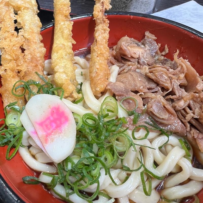 ごぼう天かしわぶっかけうどん(資さんうどん 大里店)