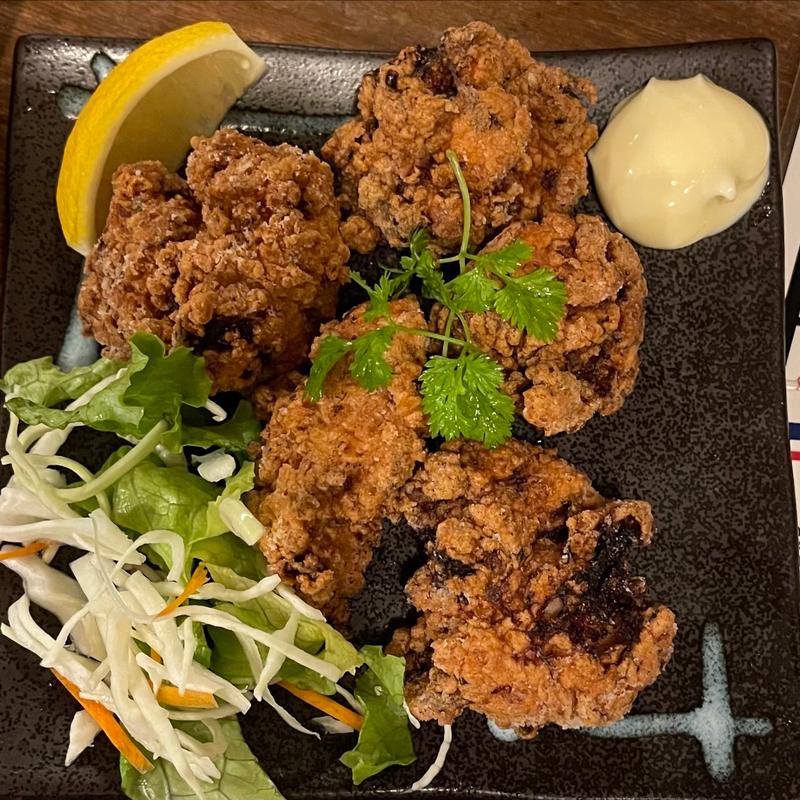 西京味噌漬けのもも唐揚げ(焼き鳥とおつまみ 佐藤)