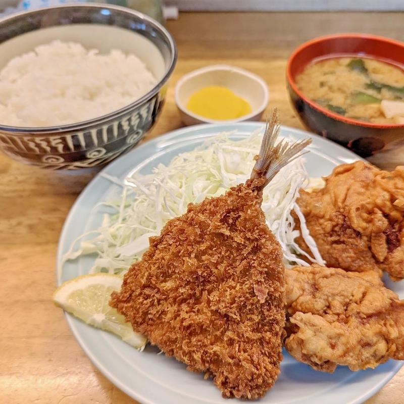 アジカラ定食(鯉作)