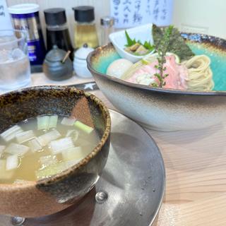 鮑と帆立の昆布水つけ麺(ラーメン専科 竹末食堂)