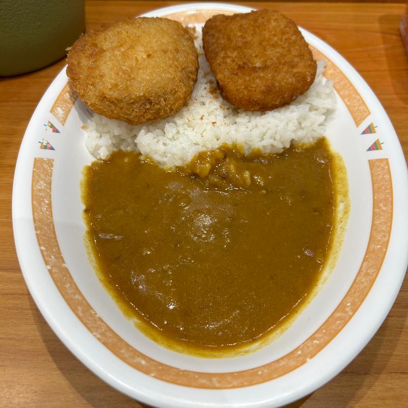 コロッケカレー＋メンチカツ(カレーショップ C＆C 新宿本店 )