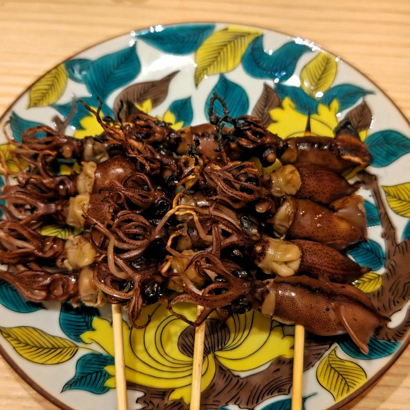 ホタルイカ串焼(貝・海苔巻き 野毛しらはら)