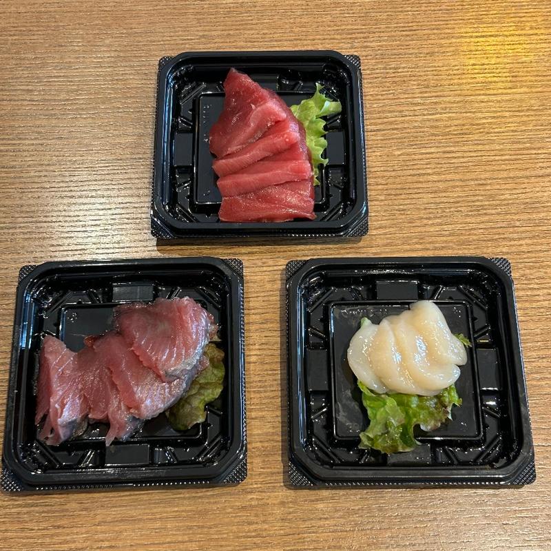 マグロ＆カツオ＆ホタテ(築地にっぽん漁港食堂)