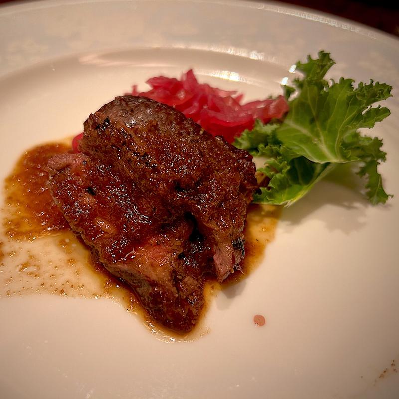 漢方牛赤身ステーキ旬野菜添え(和食 波奈 仙台店)