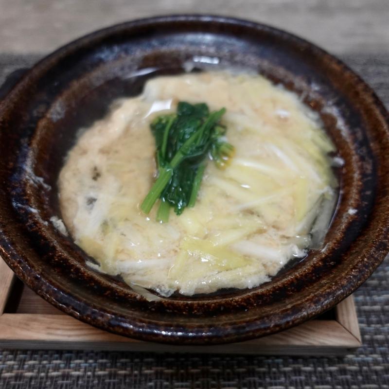 しら魚と黄ニラの玉子とじ(居食家 寿)
