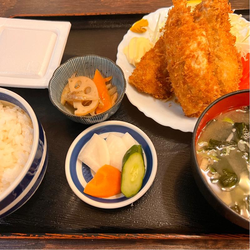 鯵フライ定食(はら田)