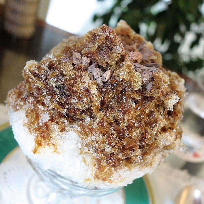 水出しコーヒーのかき氷(山の上ホテル コーヒーパーラー ヒルトップ)