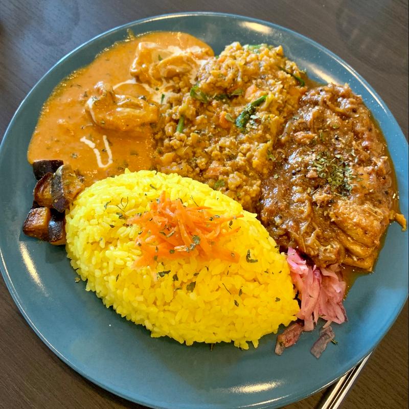 定番3種あいがけカレーランチ(スパイスカレーのお店 宝島カリー)