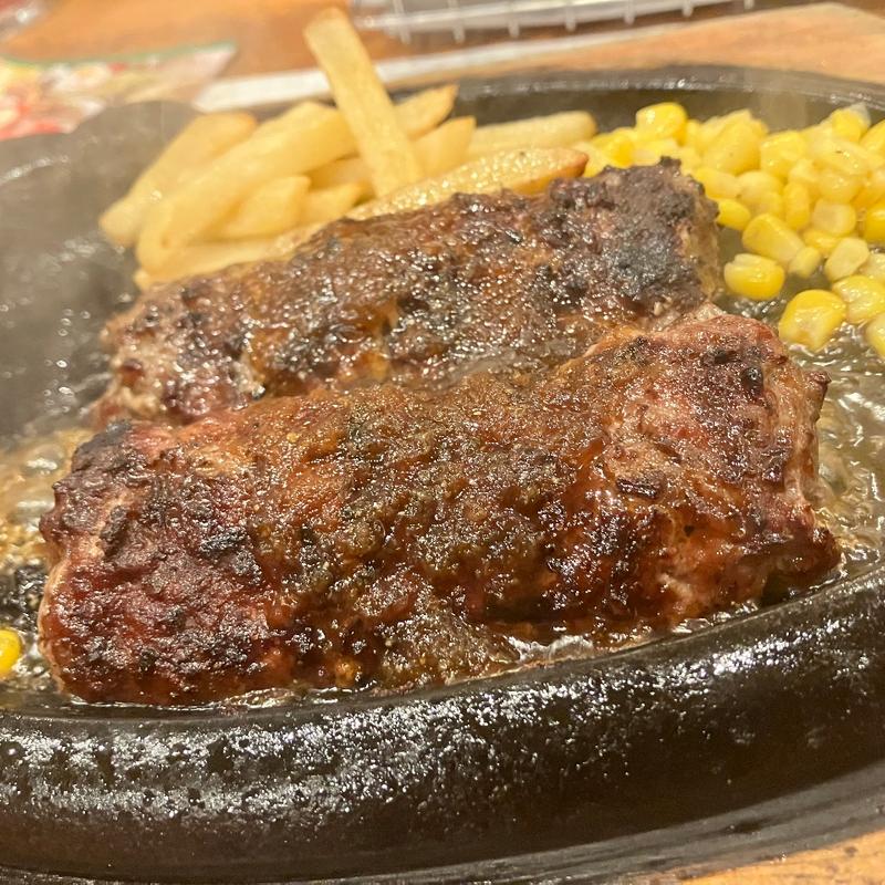 ブロンコおじさんのこだわり炭焼きがんこハンバーグランチ(ステーキハウス ブロンコビリー我孫子店)