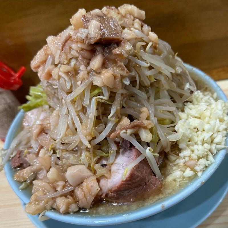 ブタメン 野菜増し しょうが にんにく アブラ(ラーメン富士丸 明治通り都電梶原店)