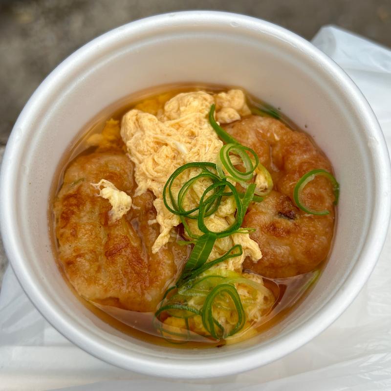 卵とじスープかけたこ焼き(たこ焼き 雅庵)