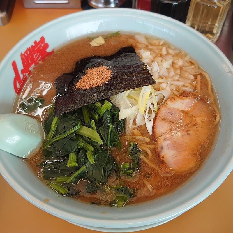和節とんこつ醤油ラーメン＋ほうれん草セット(山岡家 岩瀬店 （やまおかや）)
