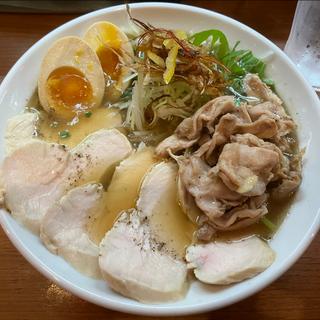 柚子塩鶏ハラミ(らーめん)(麺と肉　だいつる　ひるドラ鶴橋)