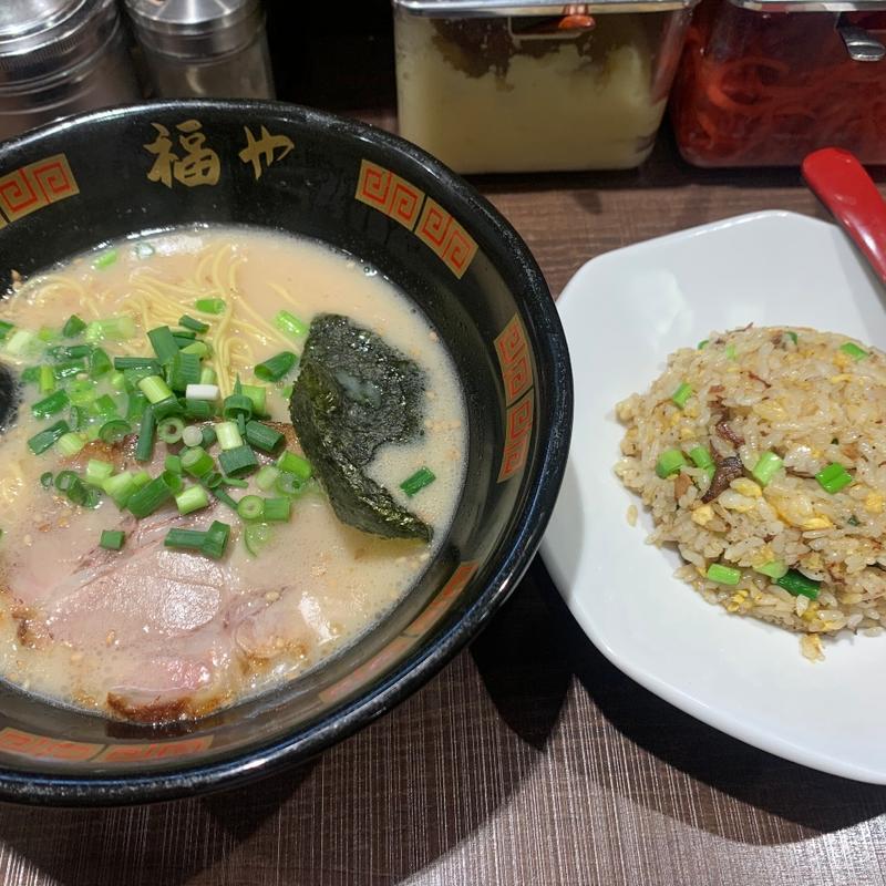 博多ラーメン半チャーハンセット(博多ラーメン 福や 国分寺店)