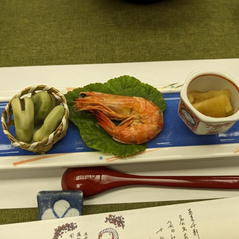 前菜三点盛り(さぎの湯温泉 夢ランドしらさぎ)