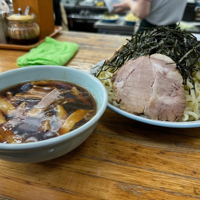 ざるそば特、チャーシュー3枚(つけそば丸長)