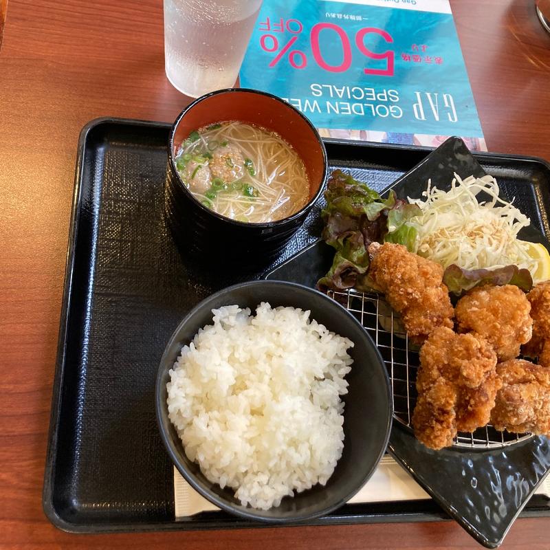 唐揚げ定食(東洋軒 ジャズドリーム長島店)