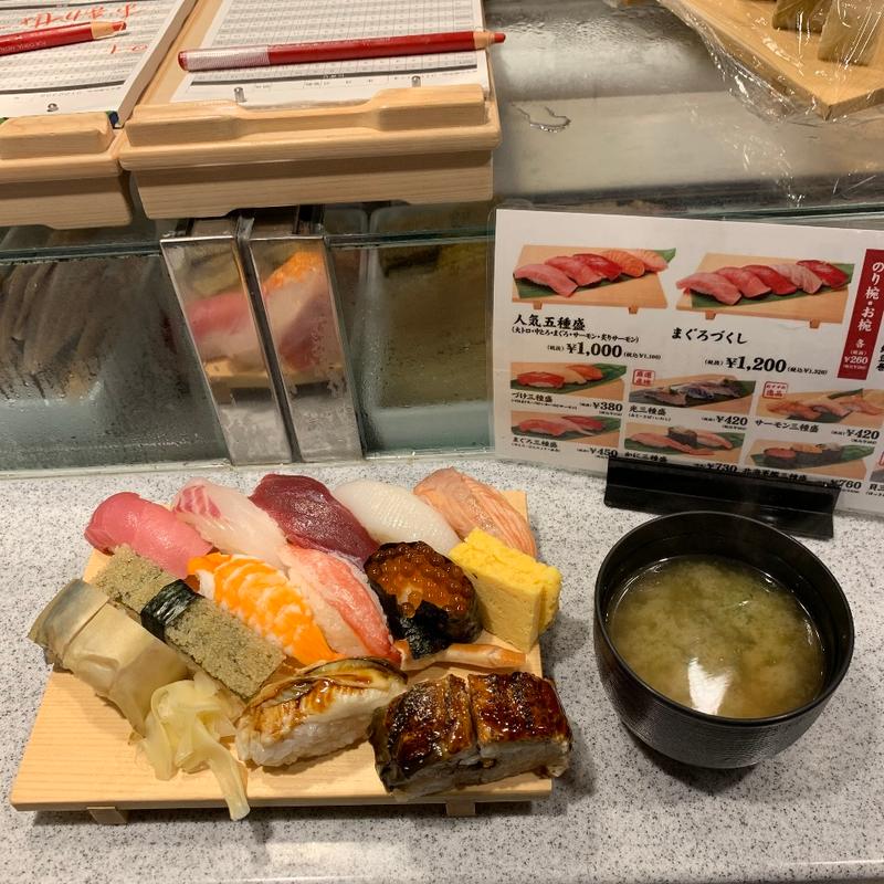 店長おまかせセット(築地すし好 粋 アトレ川崎店)