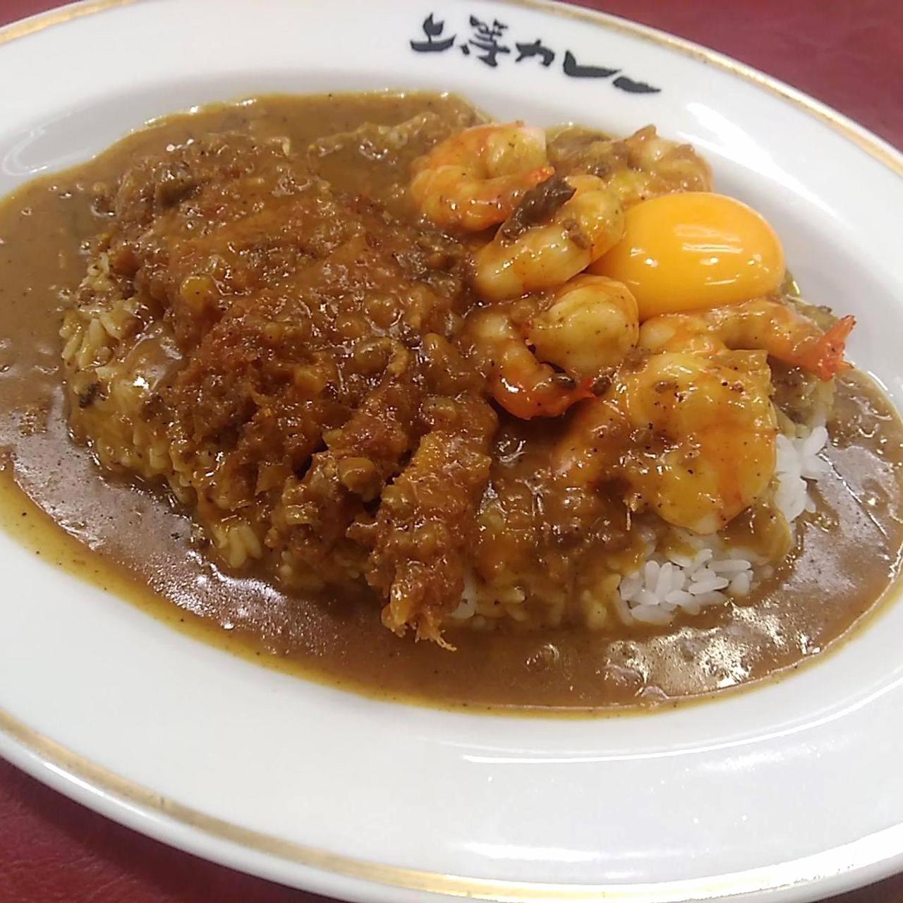 七分カレー 手仕込みエビ ササミカツ(上等カレー 水道橋店 )の口コミ/評判