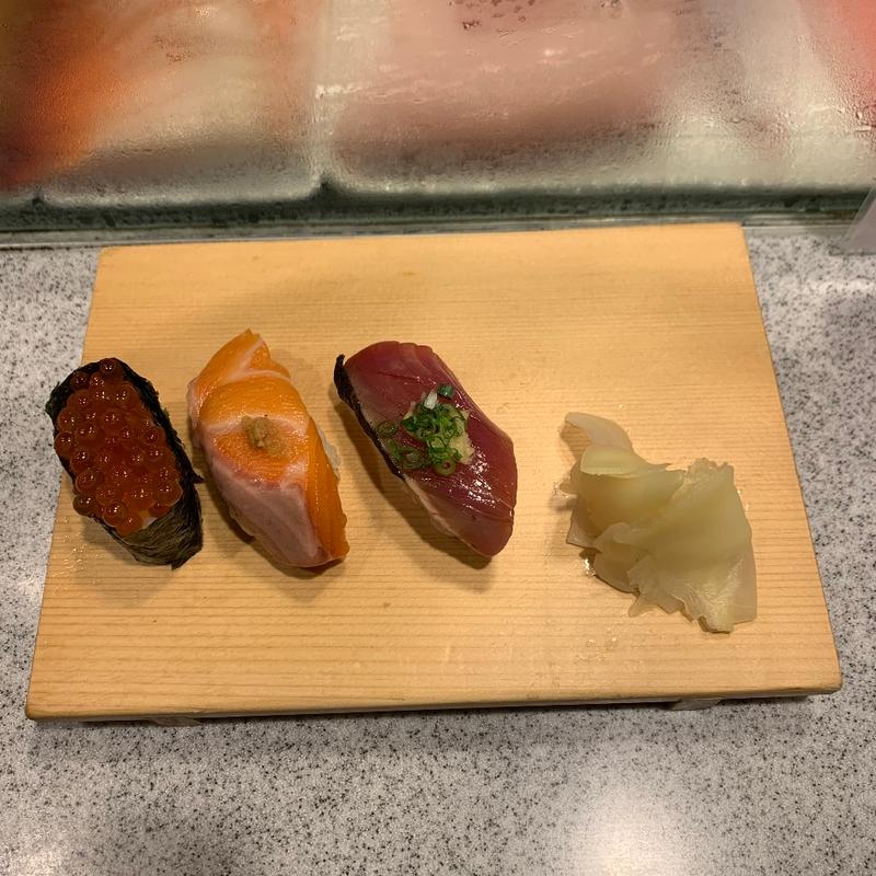 秋の三種盛(築地すし好 粋 アトレ川崎店)