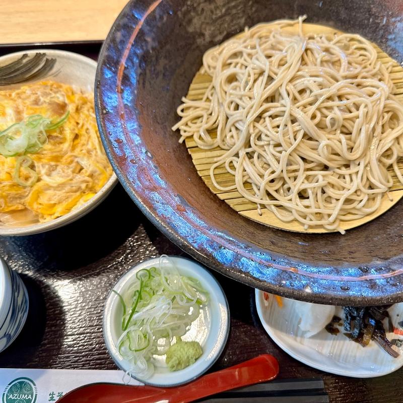 たまご丼冷蕎麦セット2玉(生そば あずま 南柏店)