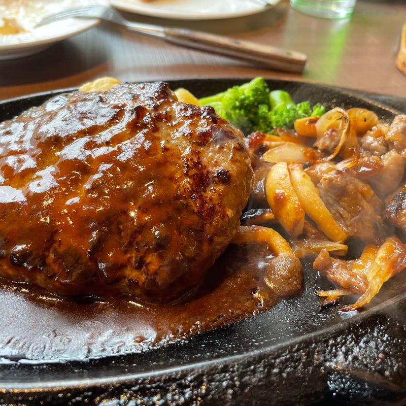 【土日祝日限定】ハンバーグ&切り落としステーキランチ(フォルクス 晴海トリトン店)