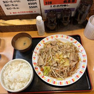 肉もやし炒め定食(バーグ 浅田店)