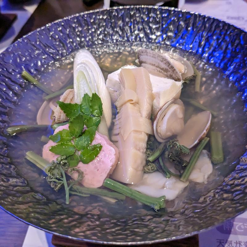 浅蜊と山菜の鍋(白石家 )