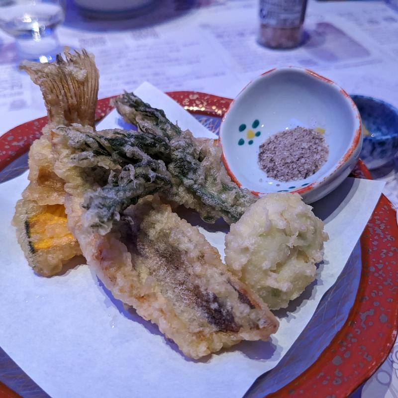 春の天婦羅盛合わせ(白石家 )