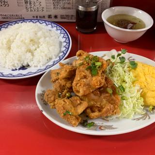 カラアゲ玉子定食(若水 （ワカミズ）)