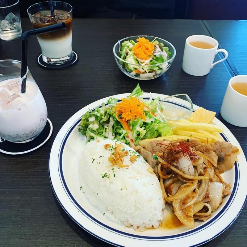 ランチセット(生姜焼き)(喫茶 アンフィニ)